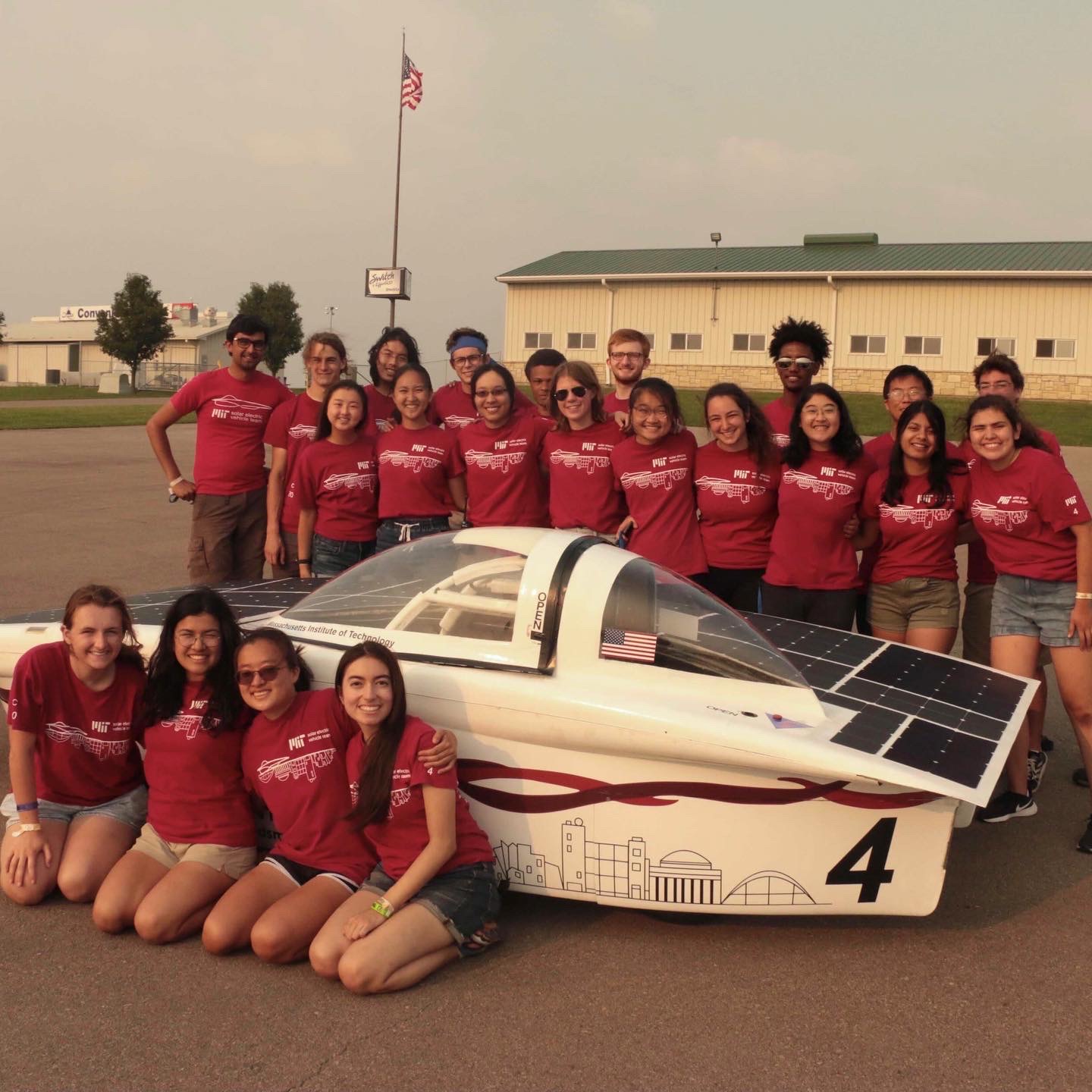 The team posing with Nimbus