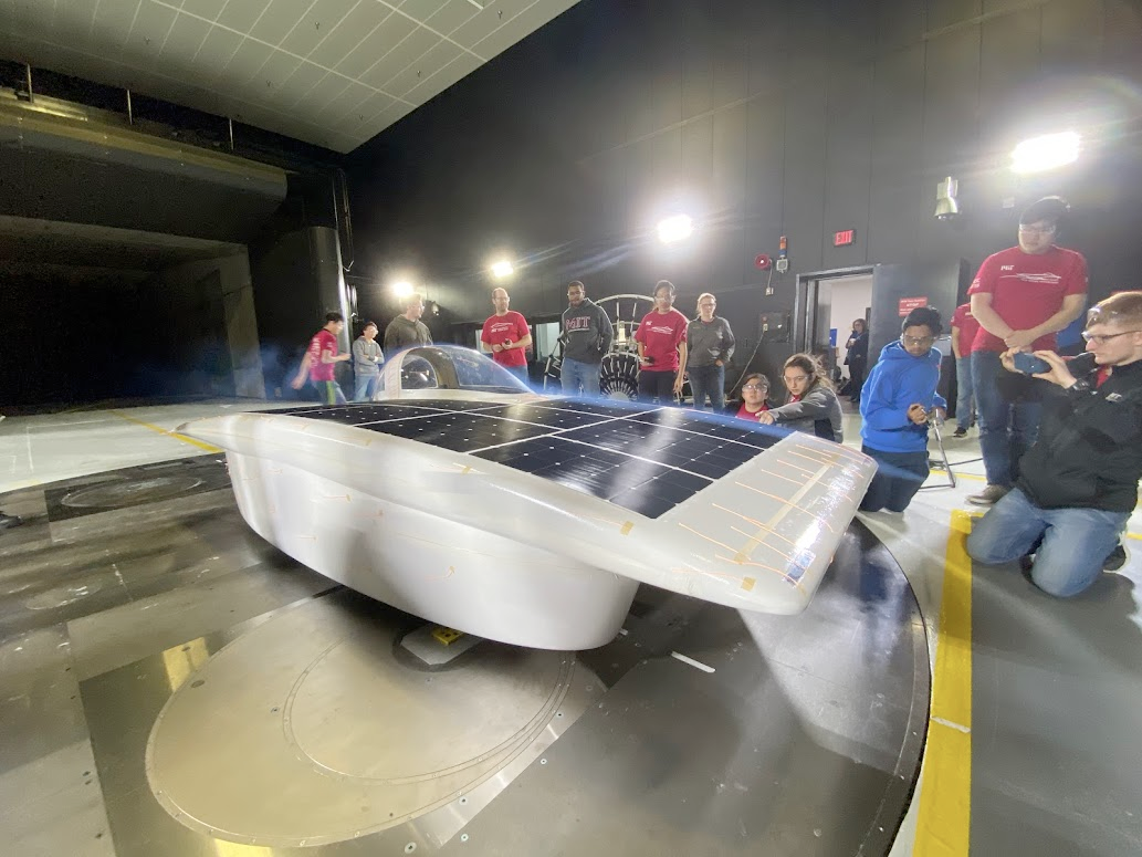 Nimbus in a wind tunnel